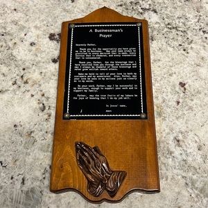 A Businessman’s Prayer Wood Plaque